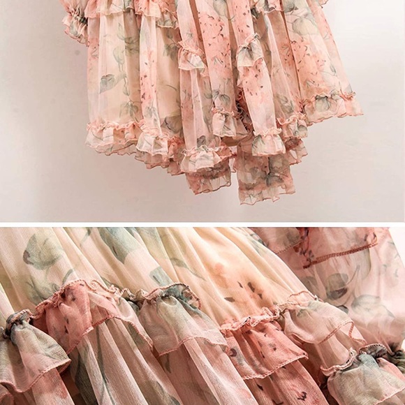 Floral Open Back Ruffled Dress - Picture 5 of 5